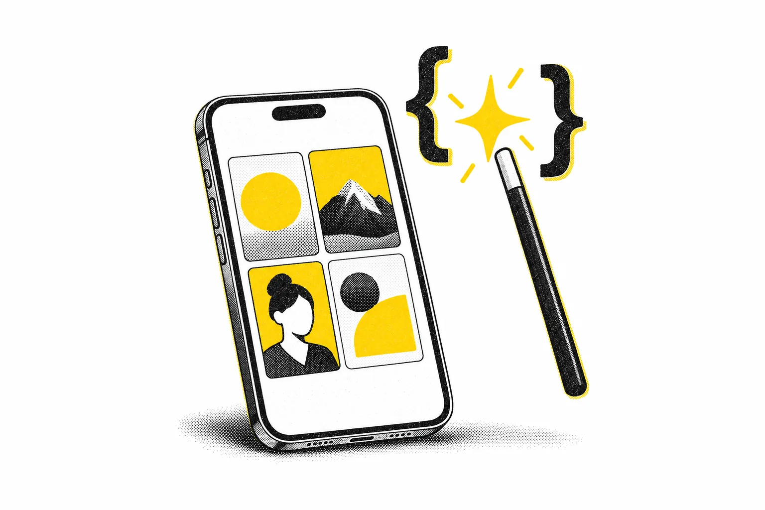 Genia, a mobile AI image generation app — illustration