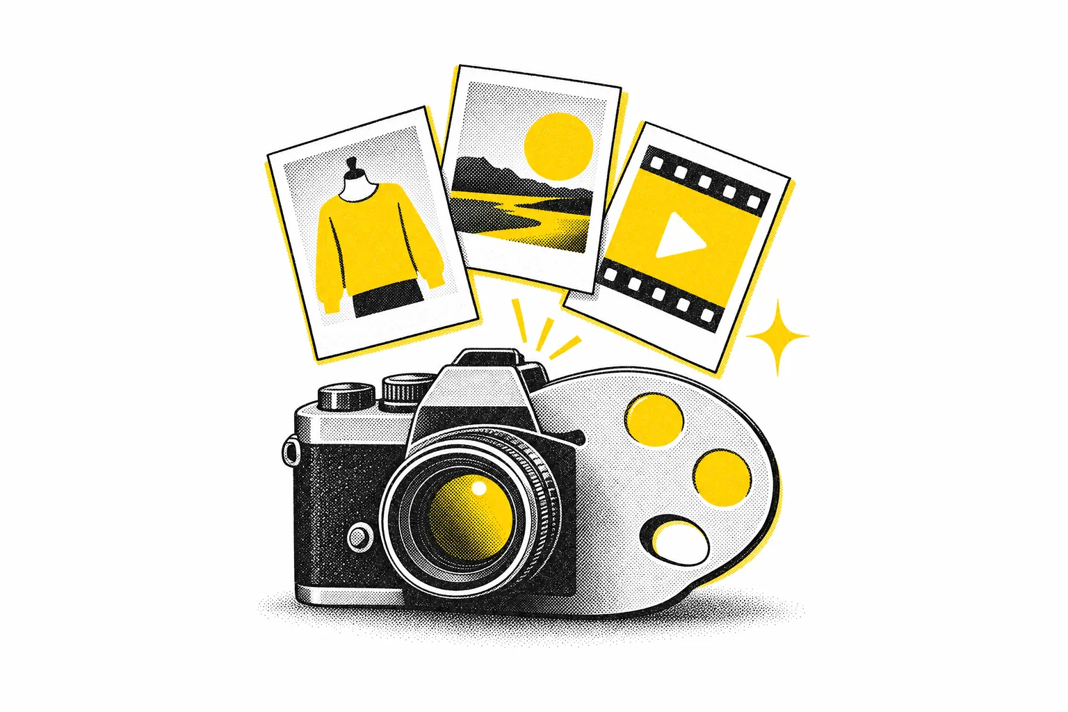 Imagenerator, an AI image and video generation studio — illustration
