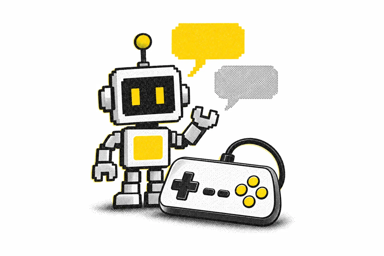 Video game character chatbot with the OpenAI API — illustration